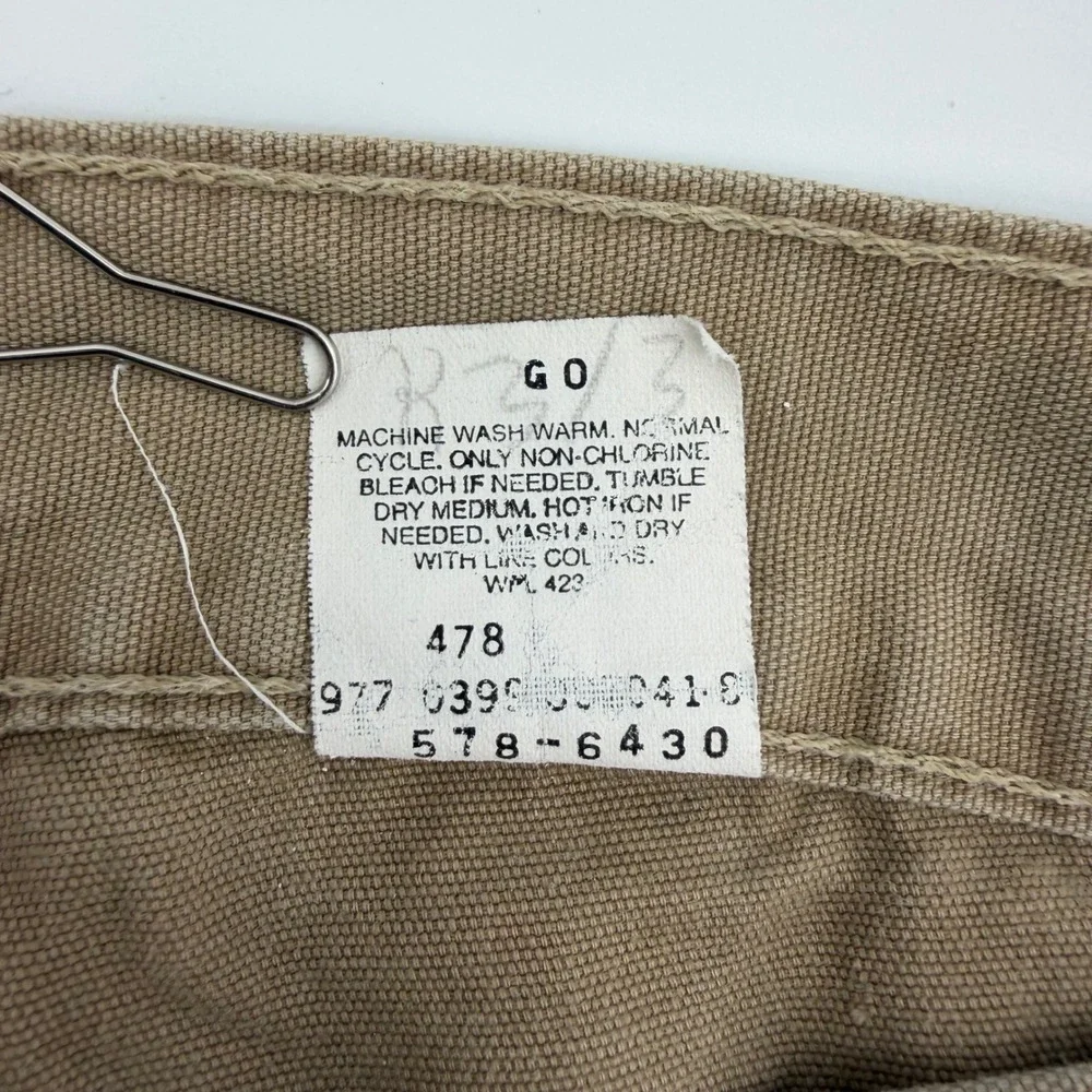 Levi's Dry Goods Carpenter Pant Mens 29x34 Vintage Y2K Tan Khaki Cotton Trousers - Picture 6 of 11